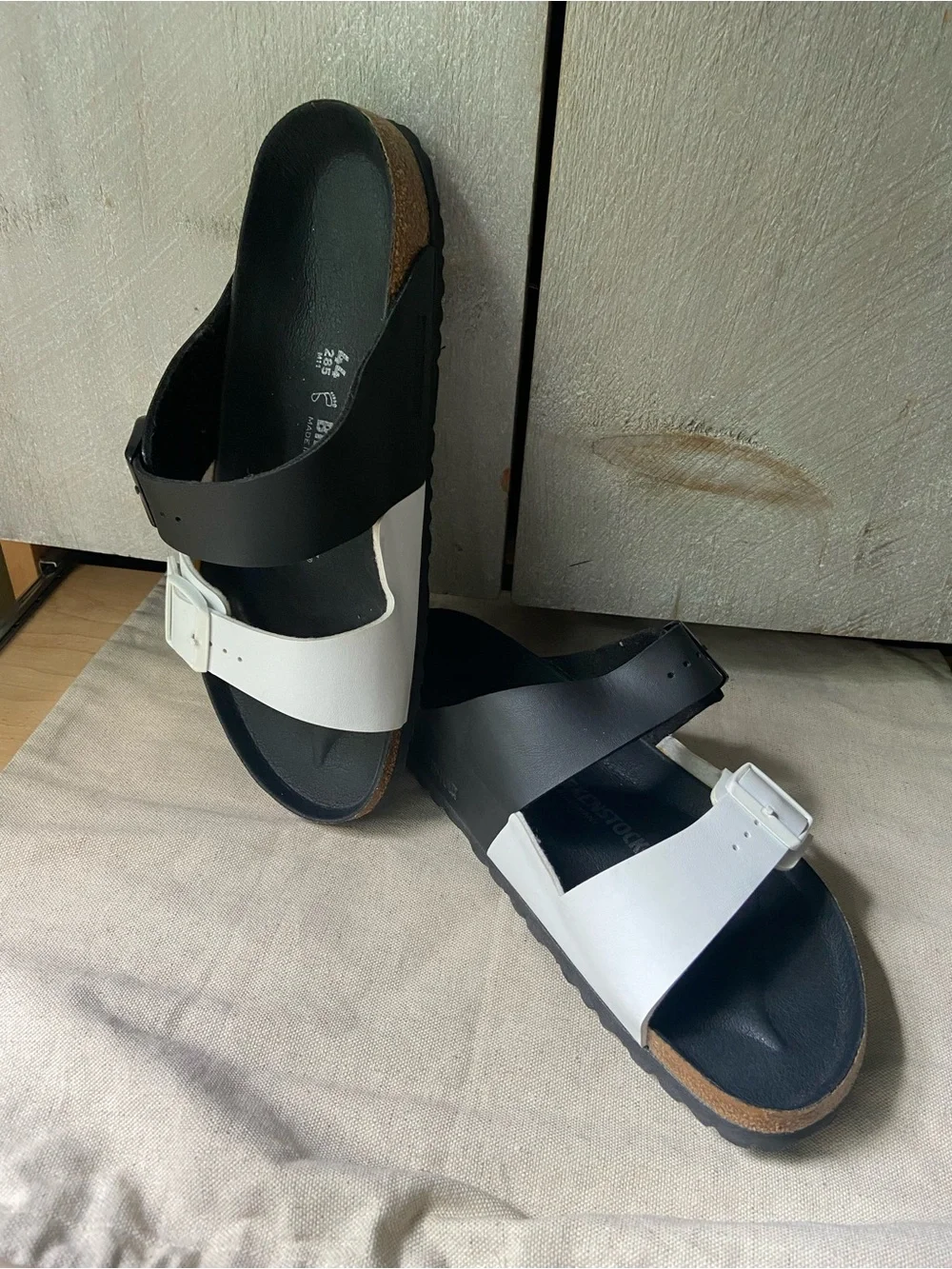 Birkenstock Two-Tone Black & White Arizona Sandals